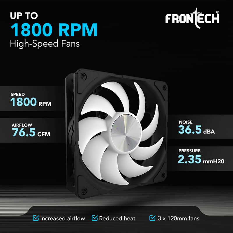 Frontech 360mm AIO Liquid Cooler ARGB - Image 4