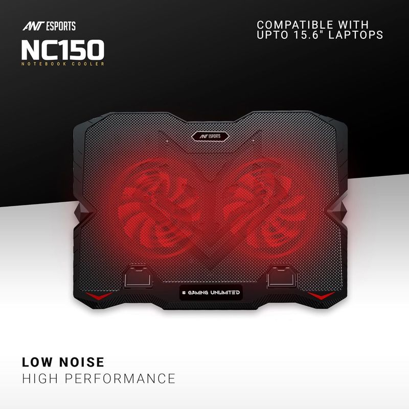 Ant Esports NC150 2-Fan Cooling Pad, Black - Image 3