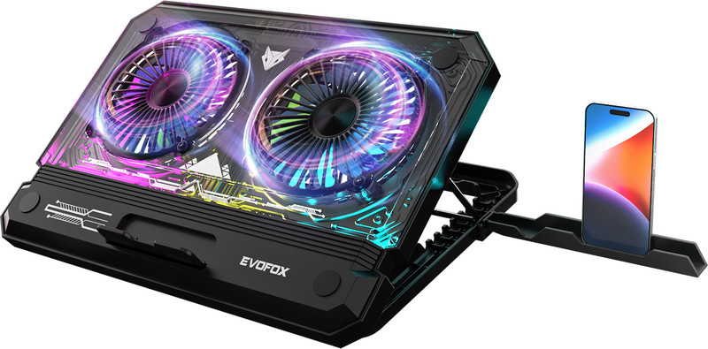 price history - EVOFOX Blizzard 17 Inches with RGB 2 Fan Ergonomic Cooling Pad wi...more