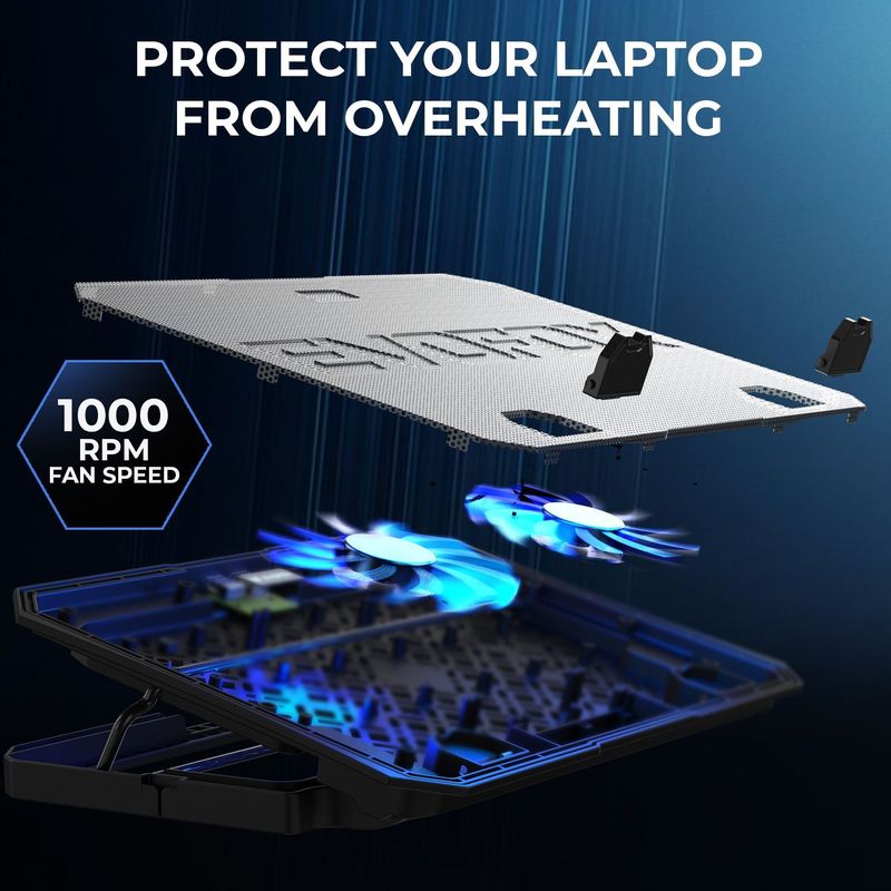 EVOFOX Frost 15.6 inches Blue LED Cooling Pad - Image 4