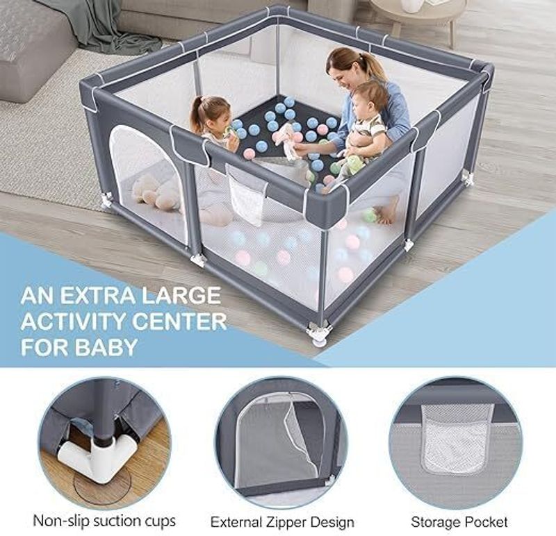 Crega Baby Activity Play Pen with Safety Lock - Image 6
