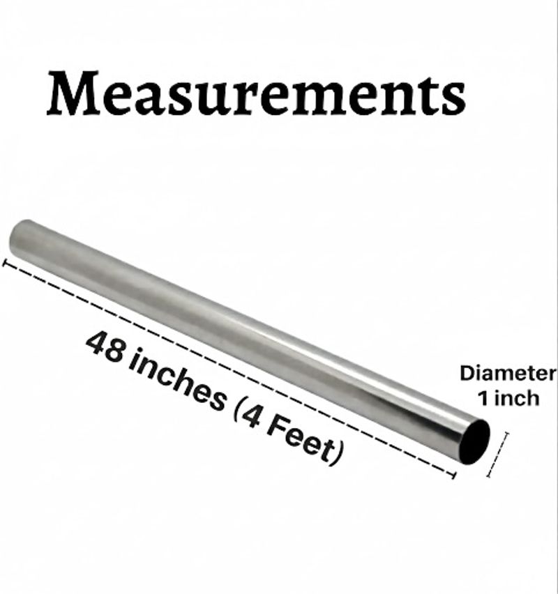 smihi Silver Curtain Rods Metal (Pack of 1) - Image 3
