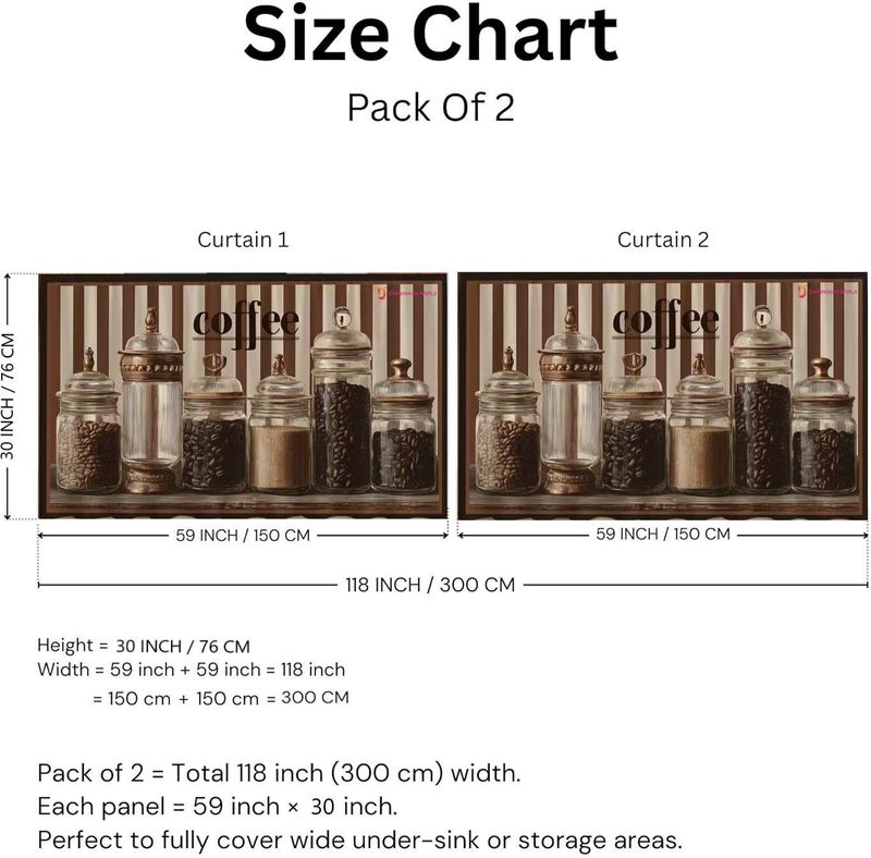 DARSHANAM WORLD 150 cm Kitchen Curtain (Pack Of 2) - Image 4