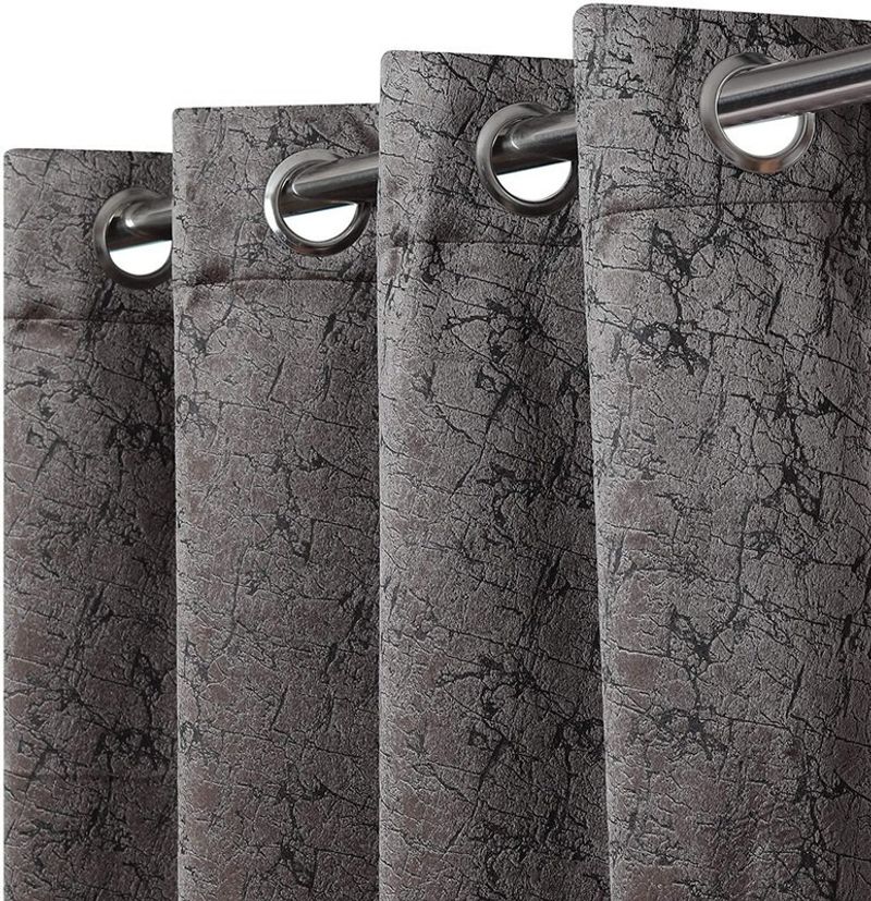 Kraftiq Homes 152 cm Velvet Room Darkening Curtain (Pack of 2) - Image 6