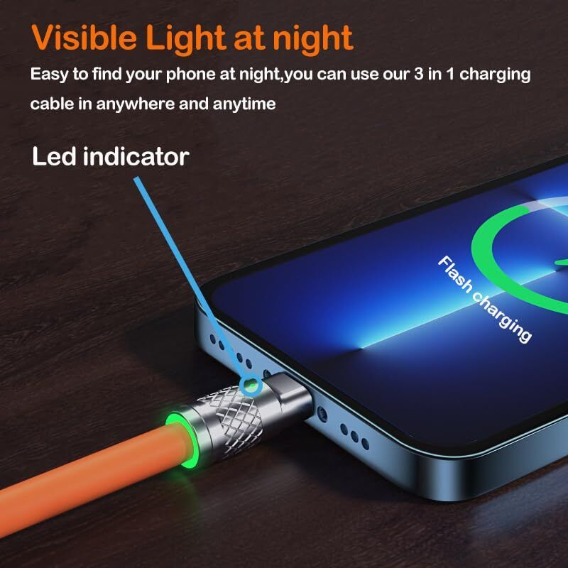 CROWNVIZ 3-in-1 Fast Charging Cable 1m - Image 4