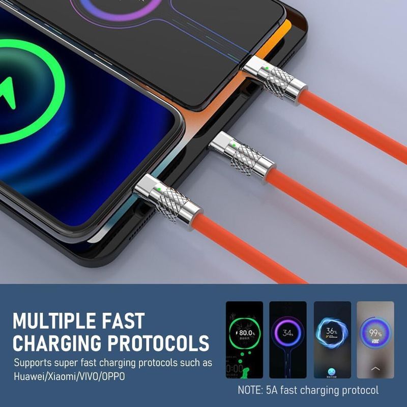 CROWNVIZ 3-in-1 Fast Charging Cable 1m - Image 3