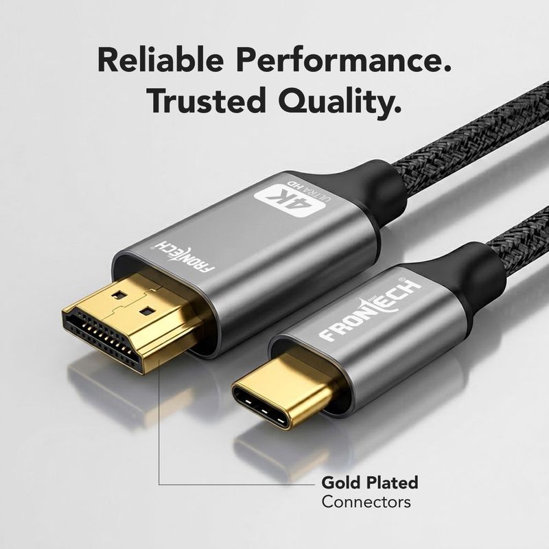 Frontech HDMI Cable 1m Type-C to HDTV 4K@60Hz - Image 6