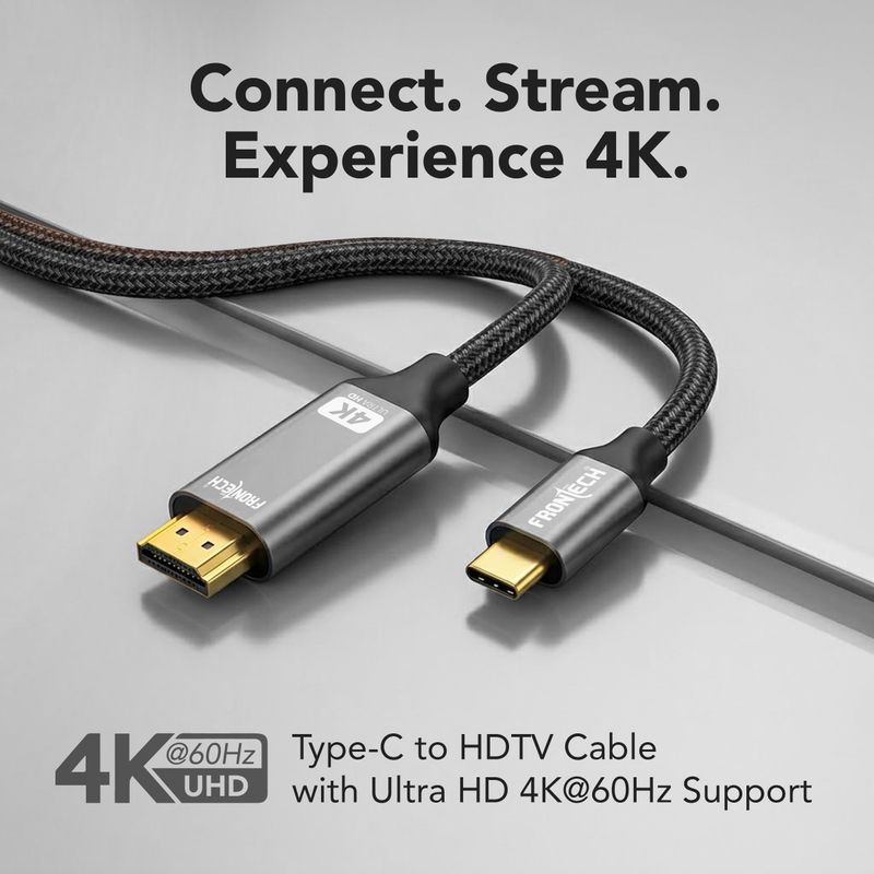 Frontech HDMI Cable 1m Type-C to HDTV 4K@60Hz - Image 3