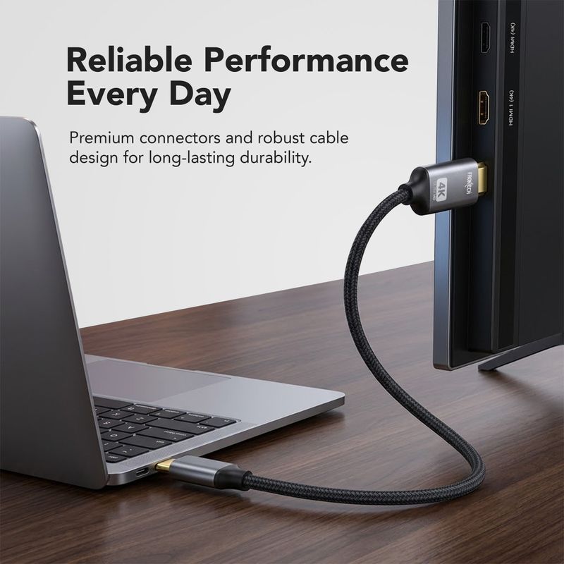 Frontech HDMI Cable 1m Type-C to HDTV 4K@60Hz - Image 4