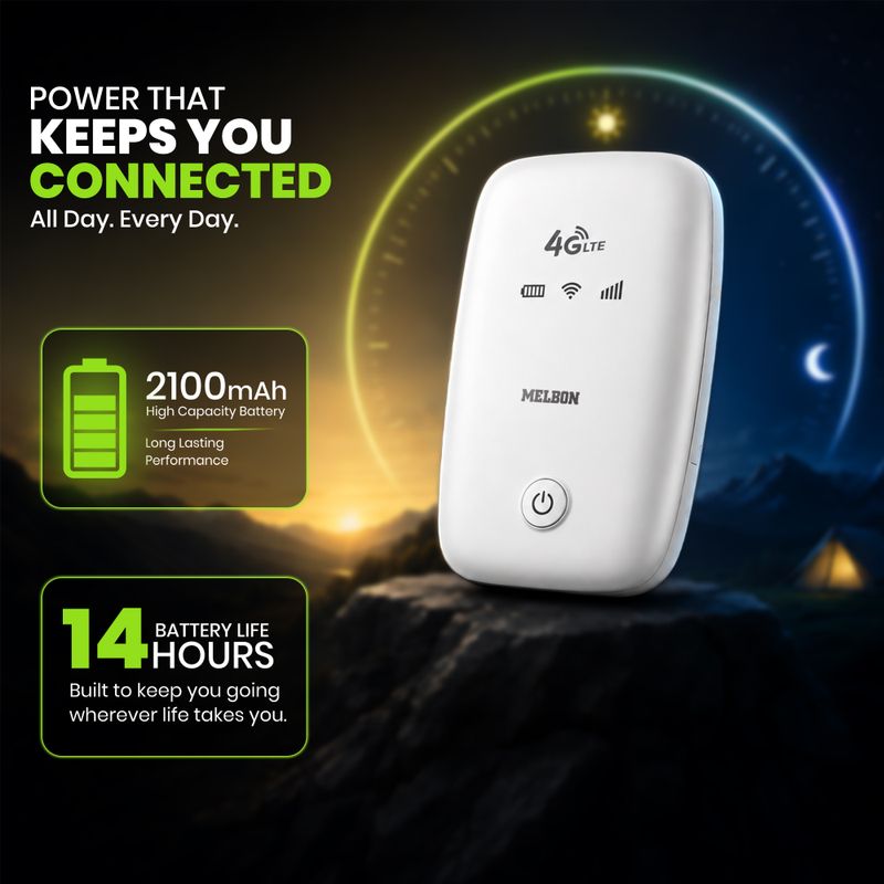 Melbon WT12 4G LTE Hotspot 2.4GHz MiFi Device - Image 4