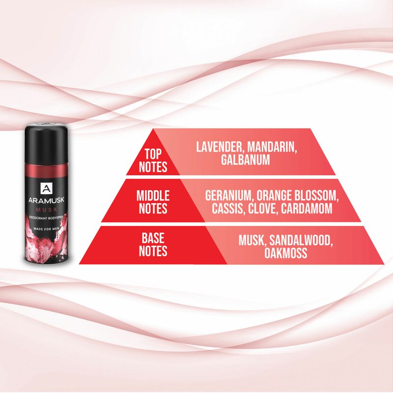 ARAMUSK Musk Everyday Wear Body Deodorant Spray 150ml - Image 5