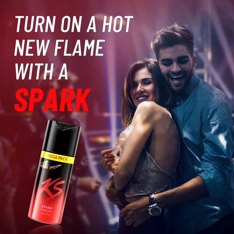 KS Spark 3 Deodorant Spray, 450 ml, Pack of 3 · 450 ml (1.35 L total) - Image 3