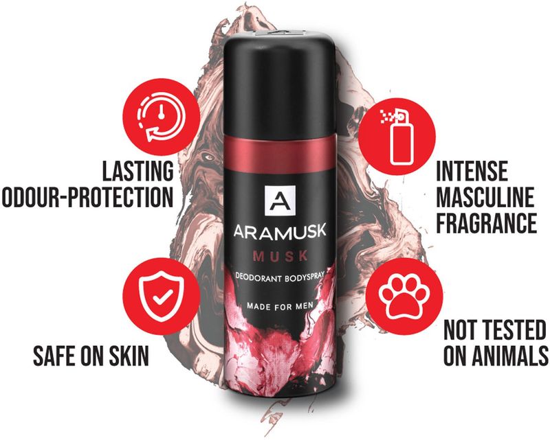 ARAMUSK Musk Everyday Wear Body Deodorant Spray 150ml - Image 6