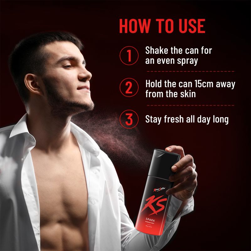 KS Spark Deodorant Spray 45ml - Image 6