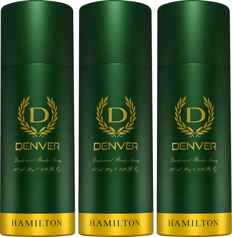 Denver Hamilton Body Spray for Men (540 ml, Pack of 3) - Image 2
