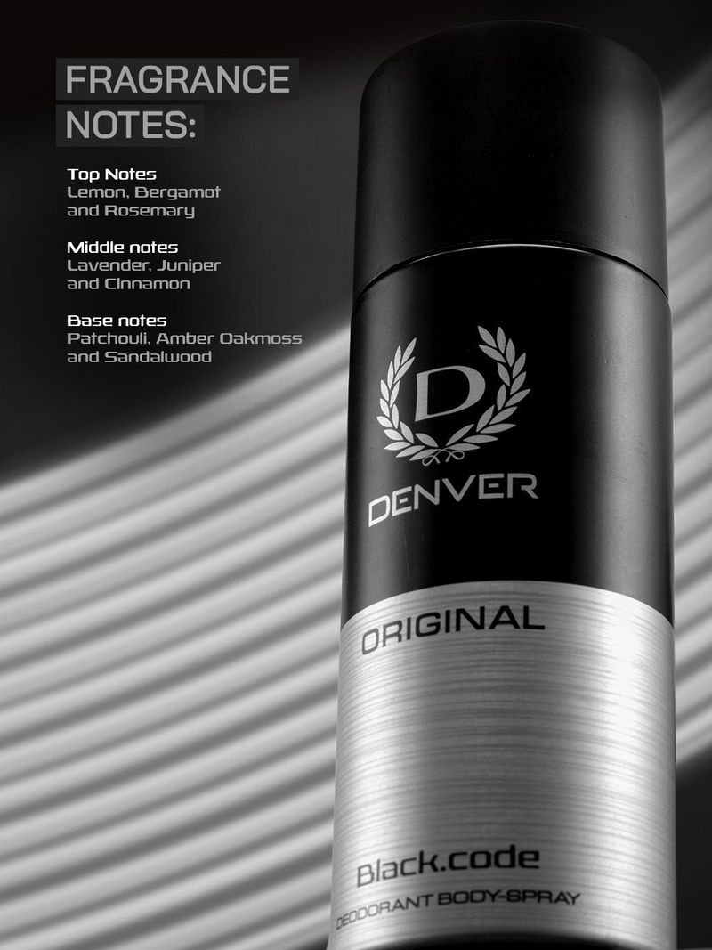 DENVER Black.code Deodorant Spray 180 ml - Image 4