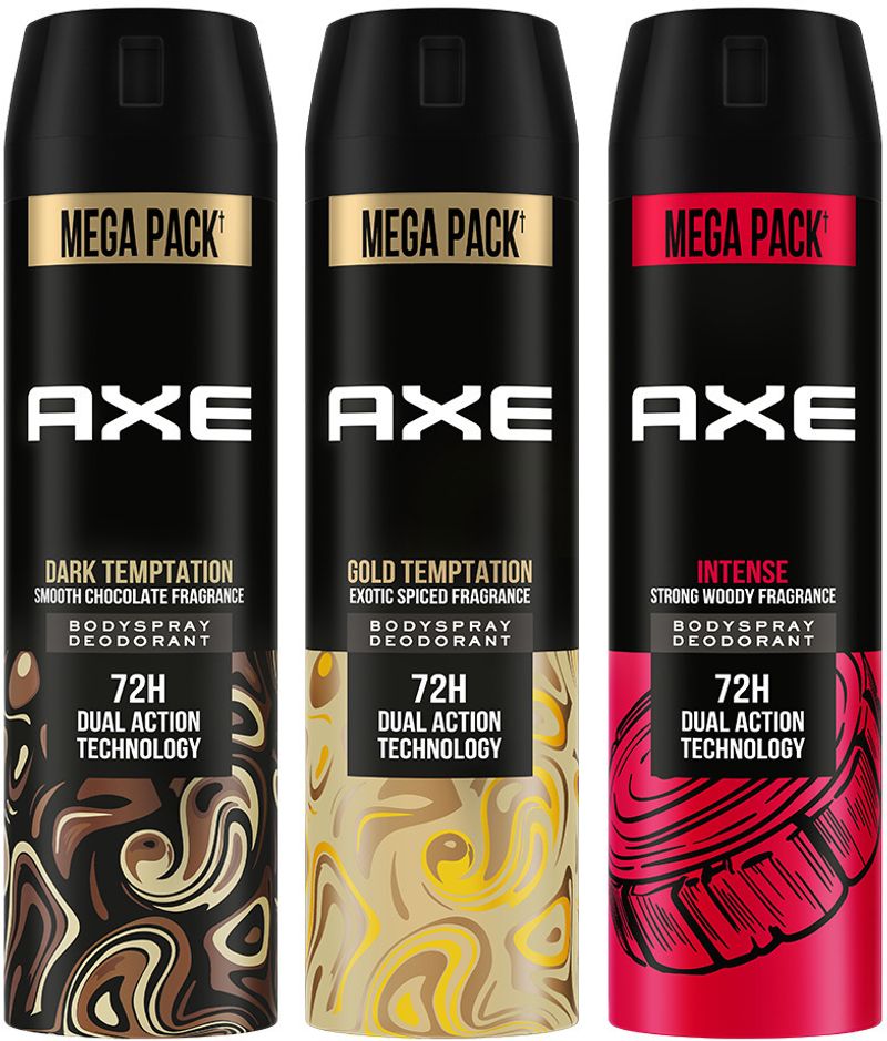 AXE Gold Temptation, Dark Temptation and Intense Deodorant Spray - Image 2