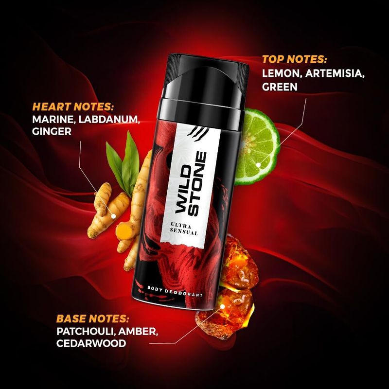 Wild Stone Ultra Sensual Body Deodorant Spray for Men 150ml - Image 4