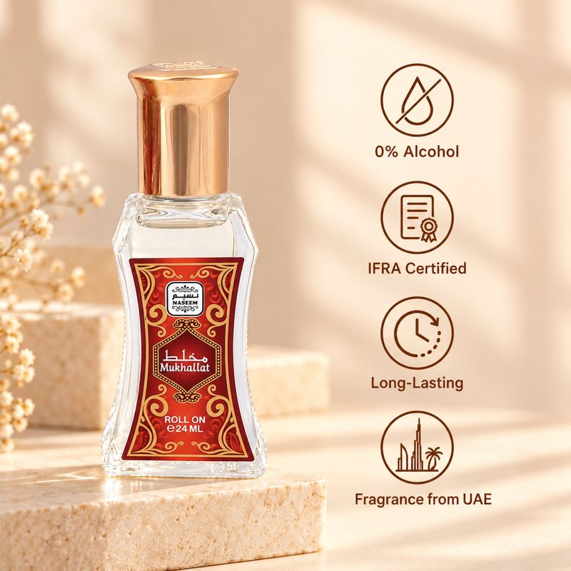 Naseem Mukhallat Roll On Perfume Oil 8ml - Image 5
