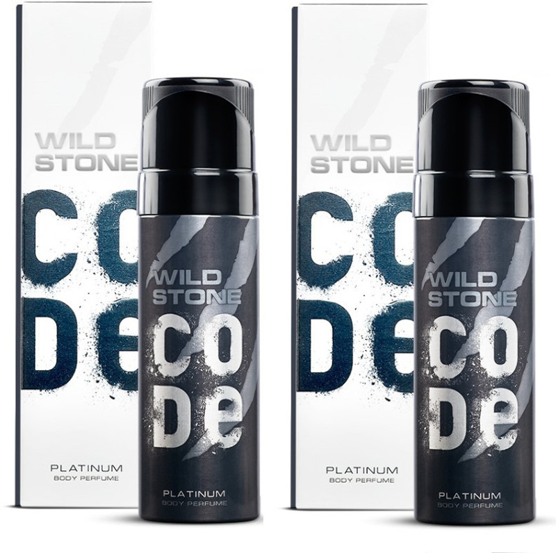 wild stone code platinum body perfume combo men 120 ml each spray