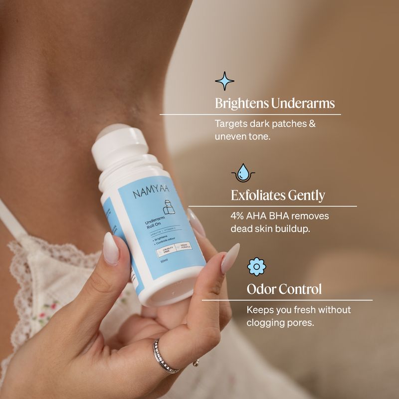 Namyaa Underarm Roll On 4% AHA BHA & 6% Brightening Complex - Image 5