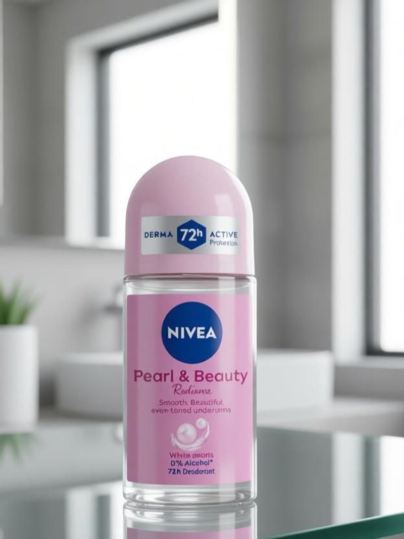 NIVEA Pearl and Beauty Radiance, Eventone Underarms, 0% Alcohol, 72h Derma Protection Deodorant Roll-on - For Women (50 ml) - Image 5
