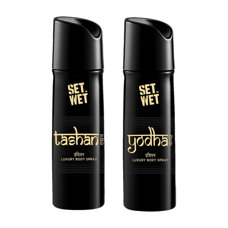 SET WET Yodha,Tashan Luxury & Long Lasting Body Spray I Manly & Luxury Fragrance for Men Deodorant Spray  -  For Men