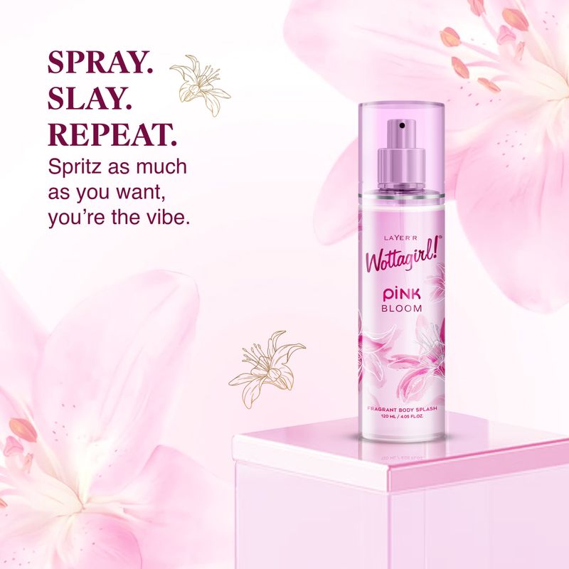 LAYER'R Wottagirl Pink BLOOM Body Mist 120ml - Image 5
