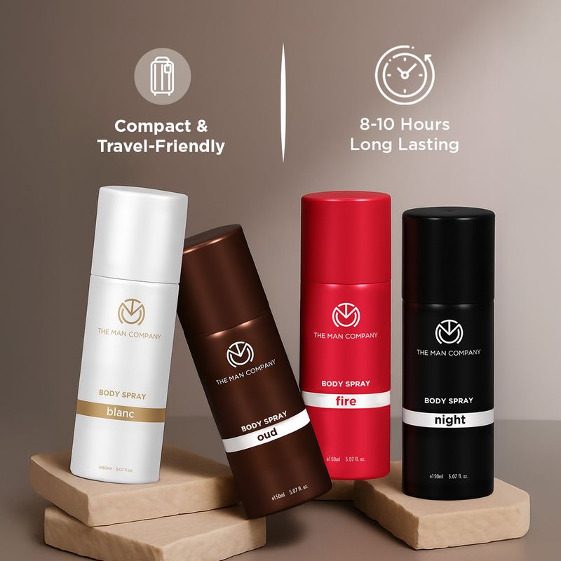 The Man Company Blanc, Fire, Night & Oud Deodorant Set - Image 3