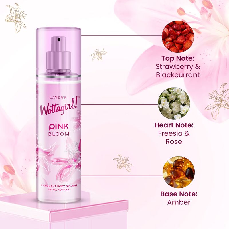 LAYER'R Wottagirl Pink BLOOM Body Mist 120ml - Image 4