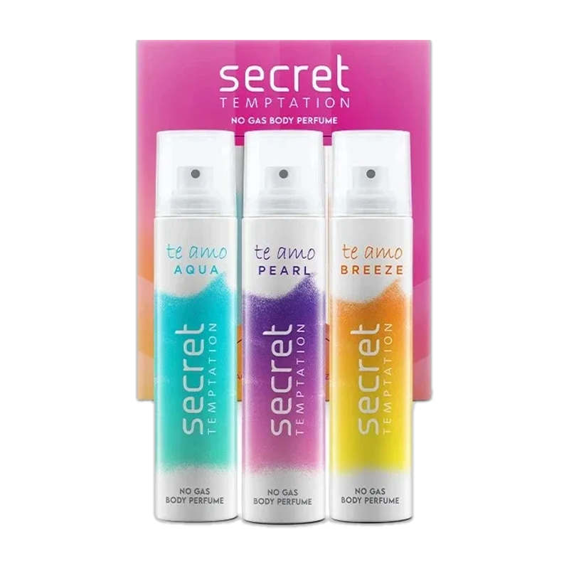 Secret Temptation Te Amo Combo (120ml x 3) Body Spray for Women
