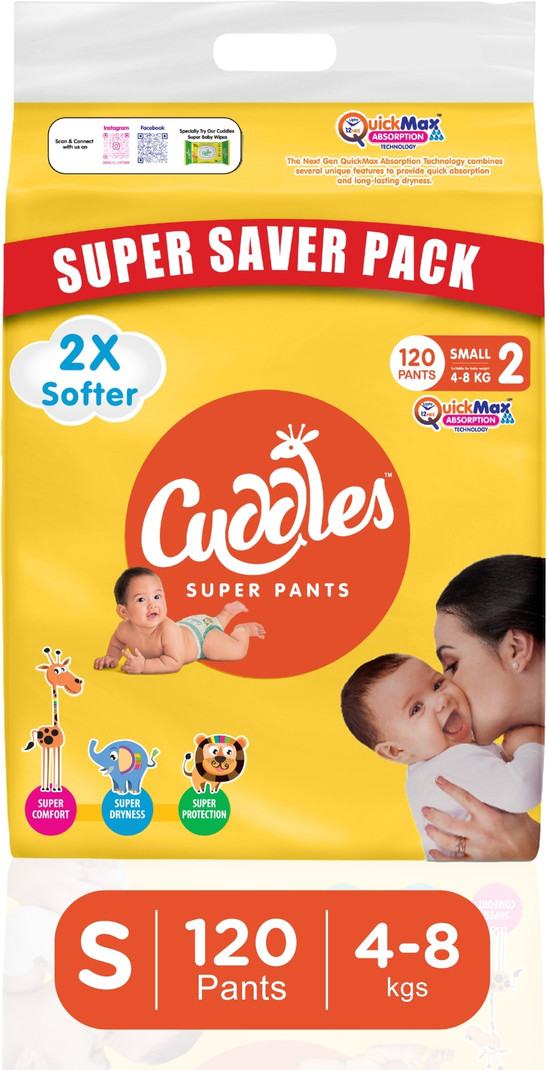 Cuddles - Super Pants Super Saver Pack Pant Style Diaper - S deal from flipkart Cuddles - Super Pants Super Saver Pack Pant Style Diaper - S deal from flipkart