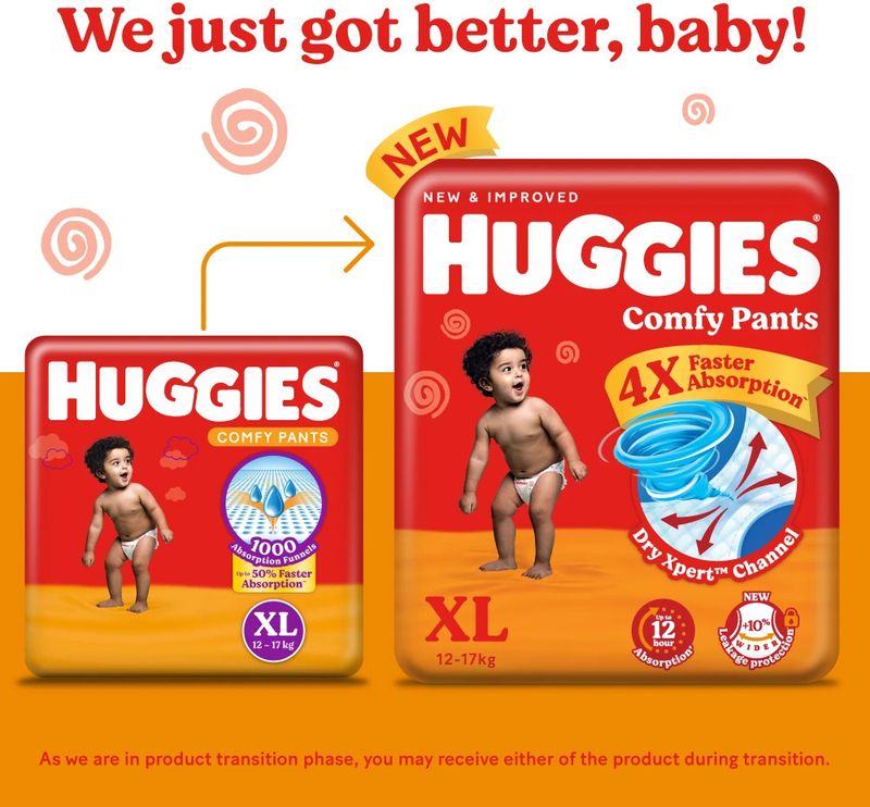 Huggies Comfy Baby Pant Diapers - XL (56 Pieces) - Image 4