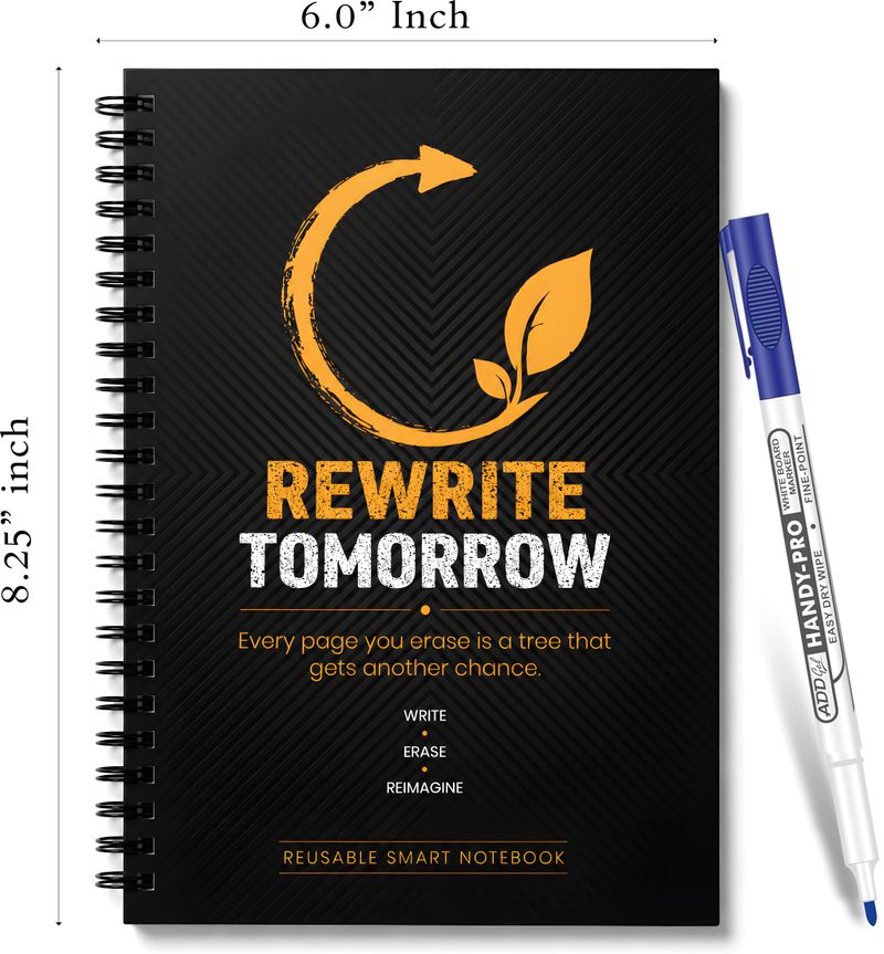 Reusable Smart Notebook with Marker & Cloth - Image 3