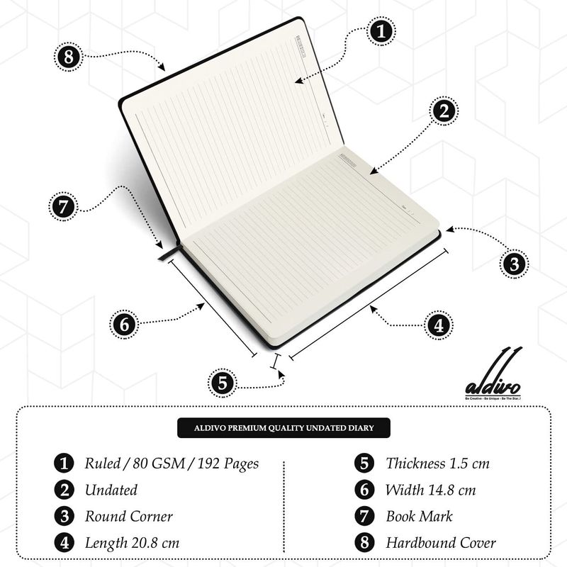 alDivo Executive Journal Notebook A5 192 Pages - Image 5