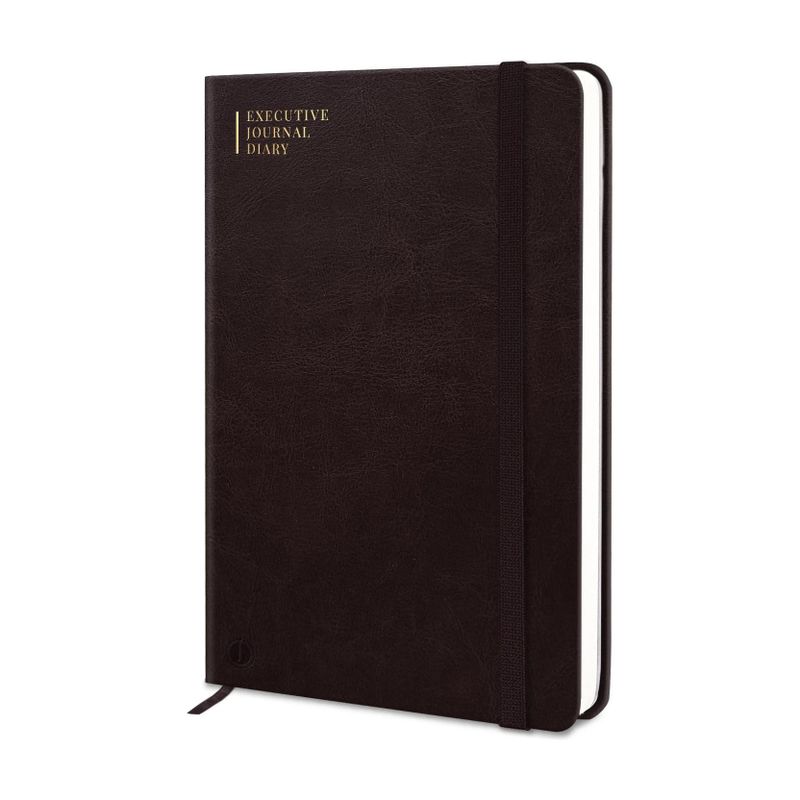 Jhingalala A5 Leather Notebook Diary, Ruled 192 Pages, Dark Brown - Image 2