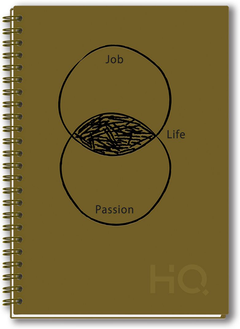 NAVNEET HQ Case Bound Note Book U.V Wiro Corporate Edge Book A5 Notebook Single Line 192 Pages (Khaki)