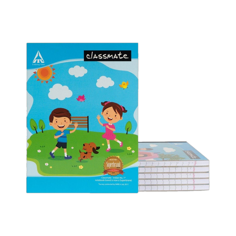 Classmate Notebook Regular Notebook Single Line 172 Pages (Multicolor, Pack of 6)