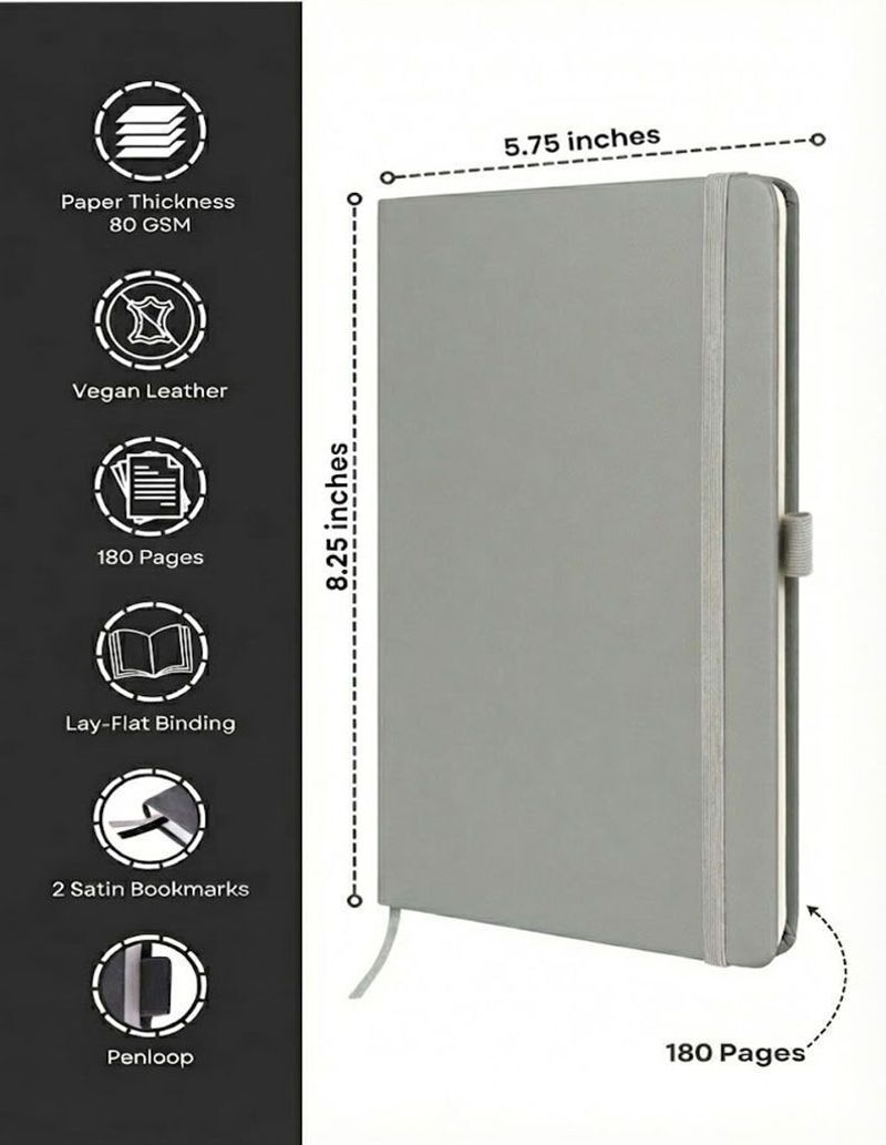 FORU 2026 A5 Diary 180 Pages Gray - Image 3