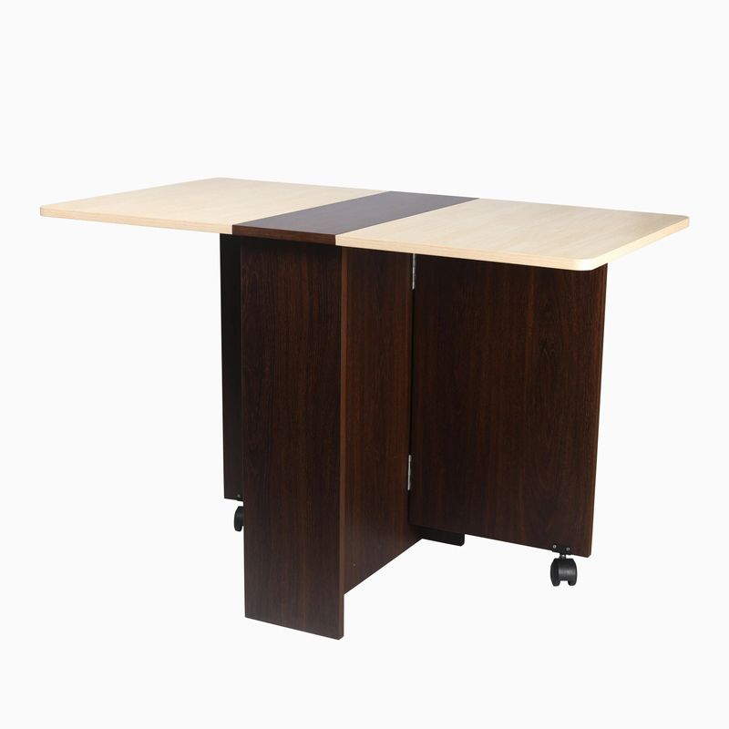 Madainaachi BoBo Folding Dining Table, 4 Seater, Brown/Oak - Image 6