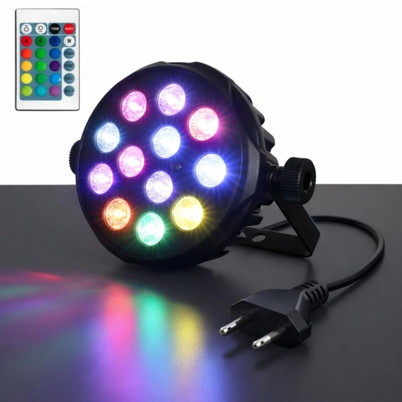 LACT ENTERPRISE 12 LED PAR DJ Light Disco Ball Set - Image 2