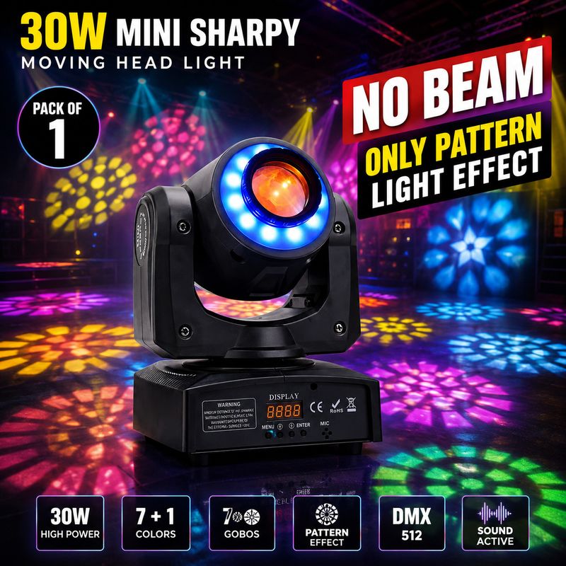 Spark World 30W Mini Sharpy Multicolor LED DJ Light - Image 5