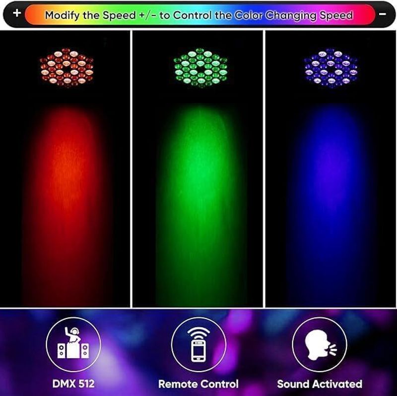 LACT ENTERPRISE 12 LED PAR DJ Light Disco Ball Set - Image 6