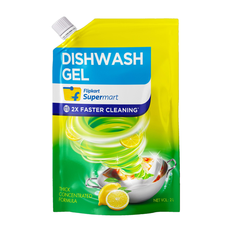 Flipkart Supermart Dish Cleaning Gel Lemon, 2 L