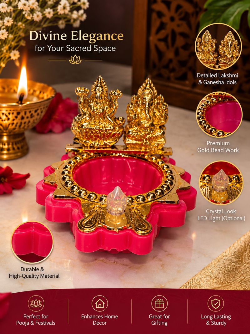 kpparas Plastic Table Diya 3.5 inch - Image 4