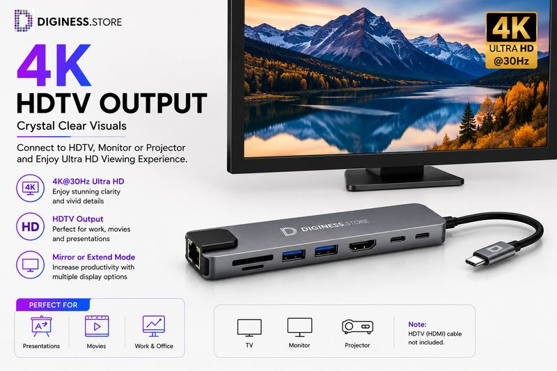 DIGINESS Ultimate Dock Super Fast Connectivity Multi-port Type-C - Image 3