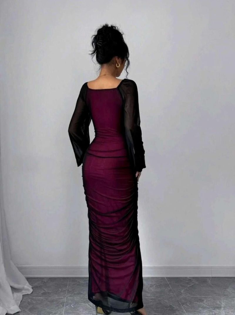 SPIVOZ Women Pink Bodycon Maxi Dress - Image 2