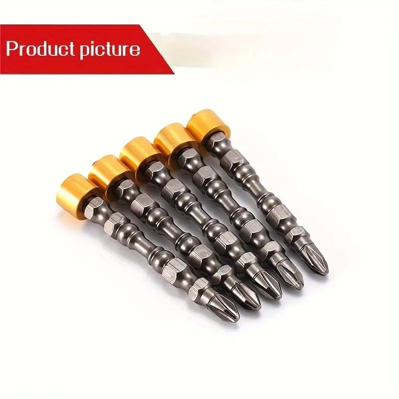 apex ecomm 5PCS PH2 Magnetic Double Headed Screwdriver Bit Set with 1/4 Inch Hex Shank 2.56 Inch Long, S2 Steel Construction, Mirror Finish Surface, C