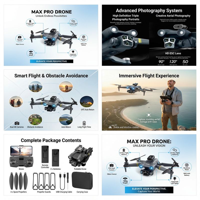 Clubmall M3 MAX Drone Mini Dual Camera - Image 6