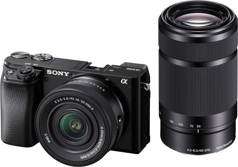 SonySONY ILCE-6100X Mirrorless Camera Body with with SELP16502 & SEL55210 (Black)